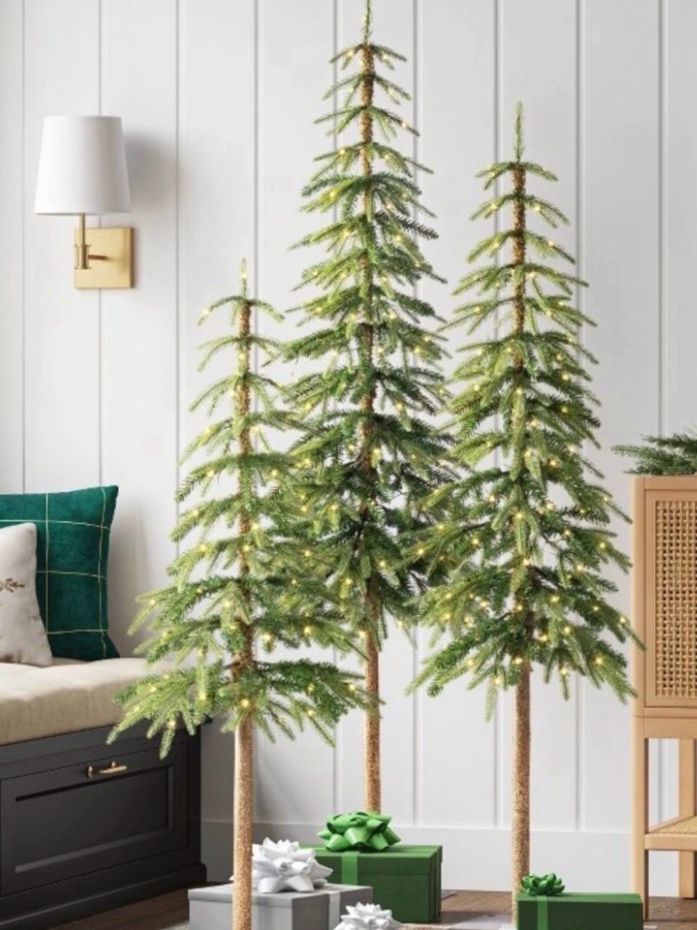 **IS0**Wondershop Slim Pre-Lit Pencil Christmas Trees
